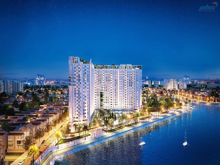Phối cảnh khu chung cư tích hợp Marina Tower
